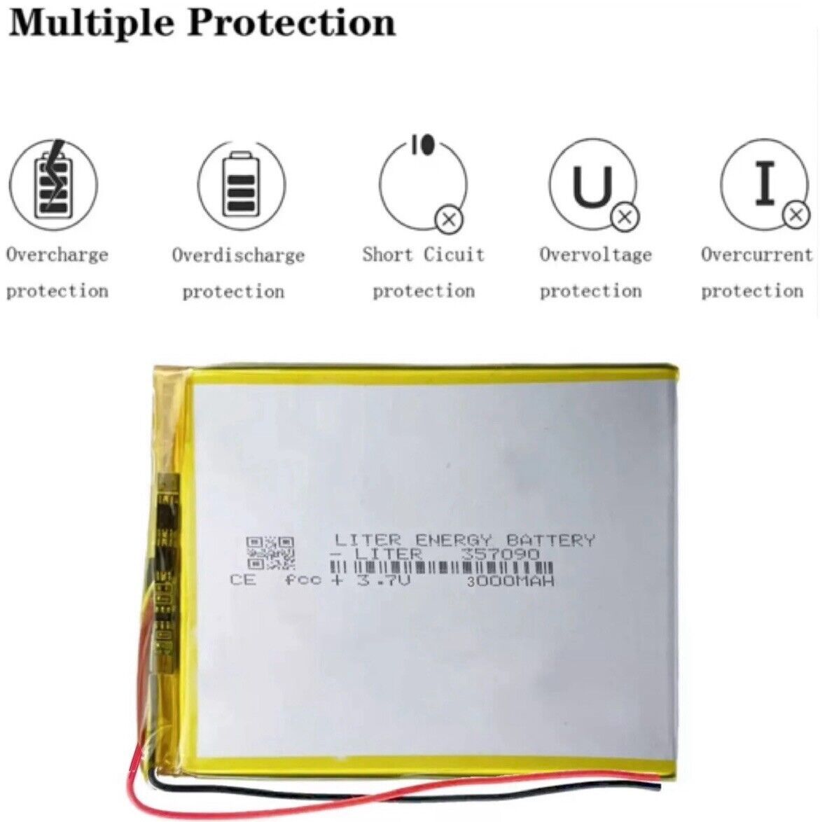 BMPro BM Pro+ Lithium Polymer Ion Battery LiPo Liter Energy 3000mAh 3.7V 357090