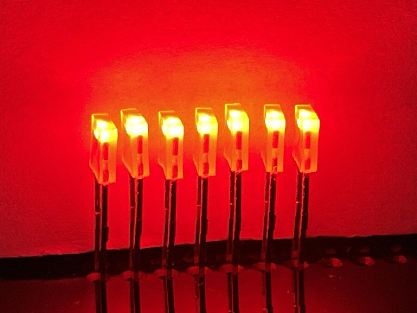 100pcs RED 1x3x4mm Diffused Red Resin Rectangle Led Light Emitting Diode 620nm