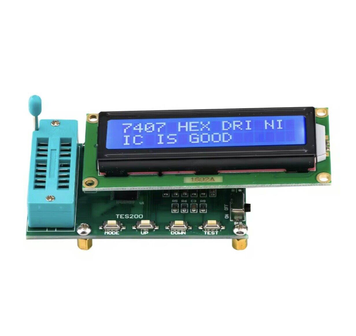 TES200 IC Tester LED Digital Meter 74 40 45 Series lC Logic Gate Tester DC7-12 V