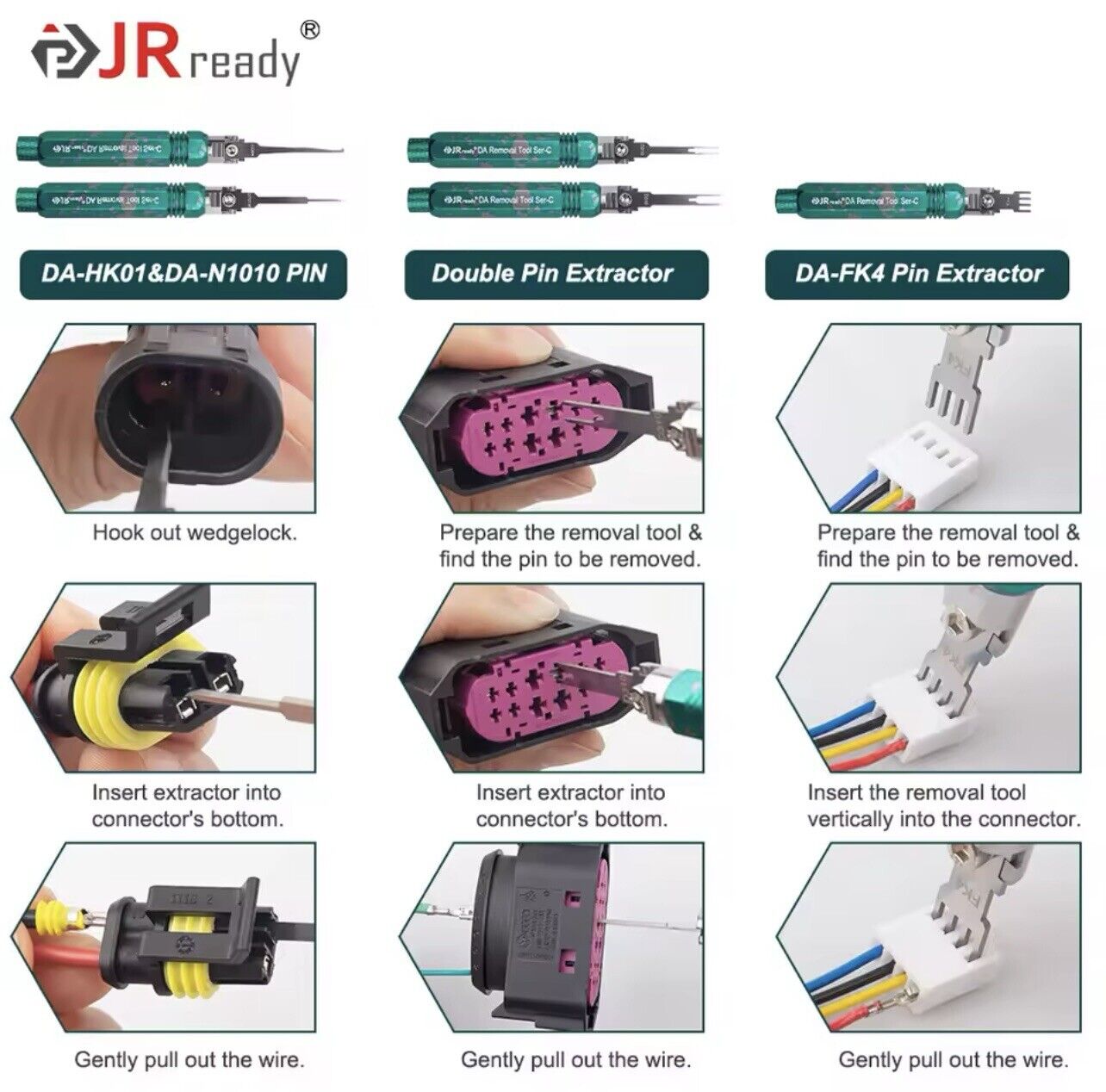 JR ready ST5255 Deutsch Pin Removal Tool Pin Socket NLok Bosch JPT Molex Removal