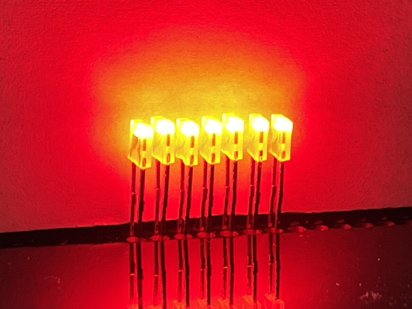 100pcs RED 1x3x4mm Diffused Red Resin Rectangle Led Light Emitting Diode 620nm
