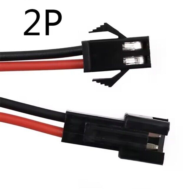5 x Pair JST SM 2P, 3P, 4P, 5P Plug Socket Male to Female Wire LED Connector