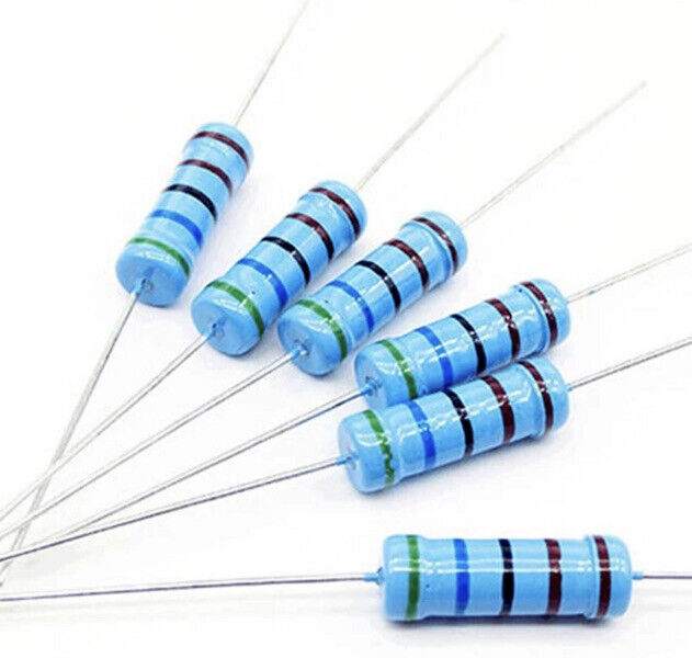 5Pcs 5W 5 Watt Metal Film Resistors MFR Power Resistors ±1% 1-2.2MΩ Replacement