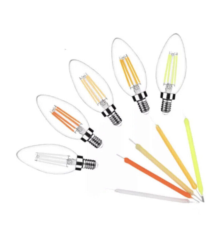 5PCS DC-3V LED Silicone Filaments Light Emitting Diodes Blue Green Red 54 & 68mm