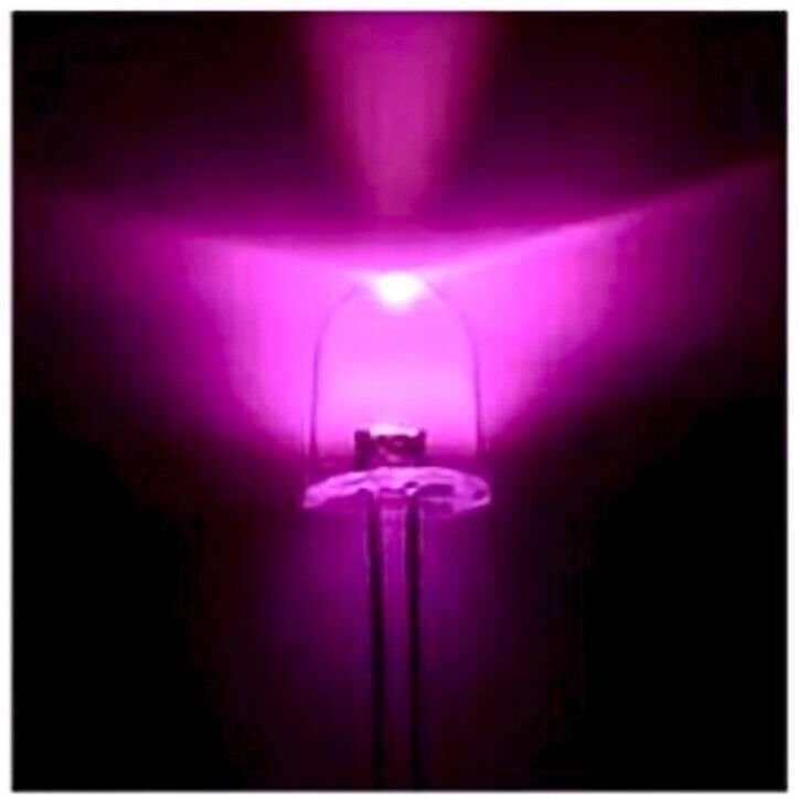 50PCS 10mm F10 PINK Round Clear LED Light Emitting Diode Super Bright LED