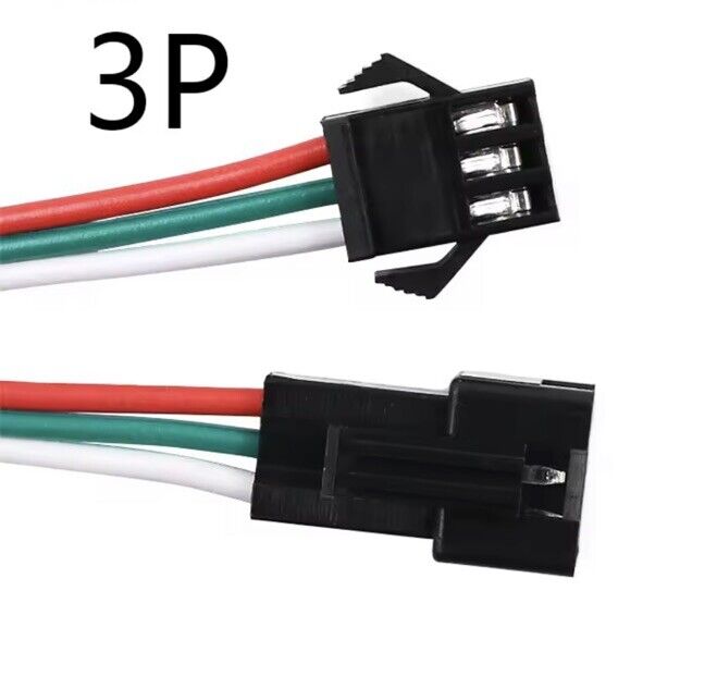 5 x Pair JST SM 2P, 3P, 4P, 5P Plug Socket Male to Female Wire LED Connector