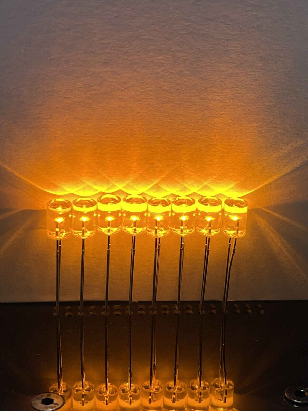 100pcs 5mm Yellow Led Light Emitting Diode Flat Top Led Clear Top No Edge