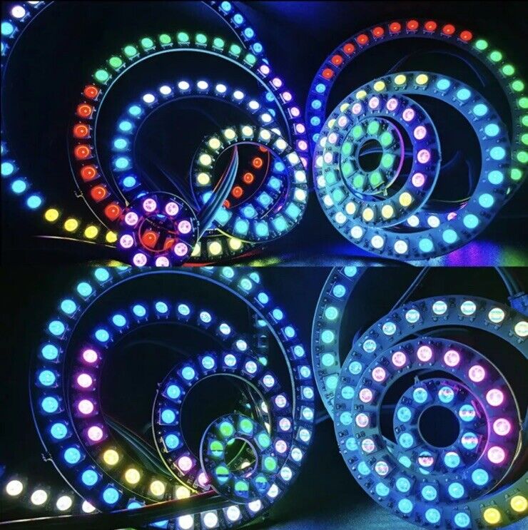 WS2812B 5050 RGB LED Integrated Driver Module 4-93 Bits Development Board 5V DIY