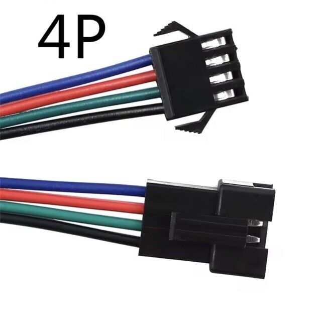 5 x Pair JST SM 2P, 3P, 4P, 5P Plug Socket Male to Female Wire LED Connector