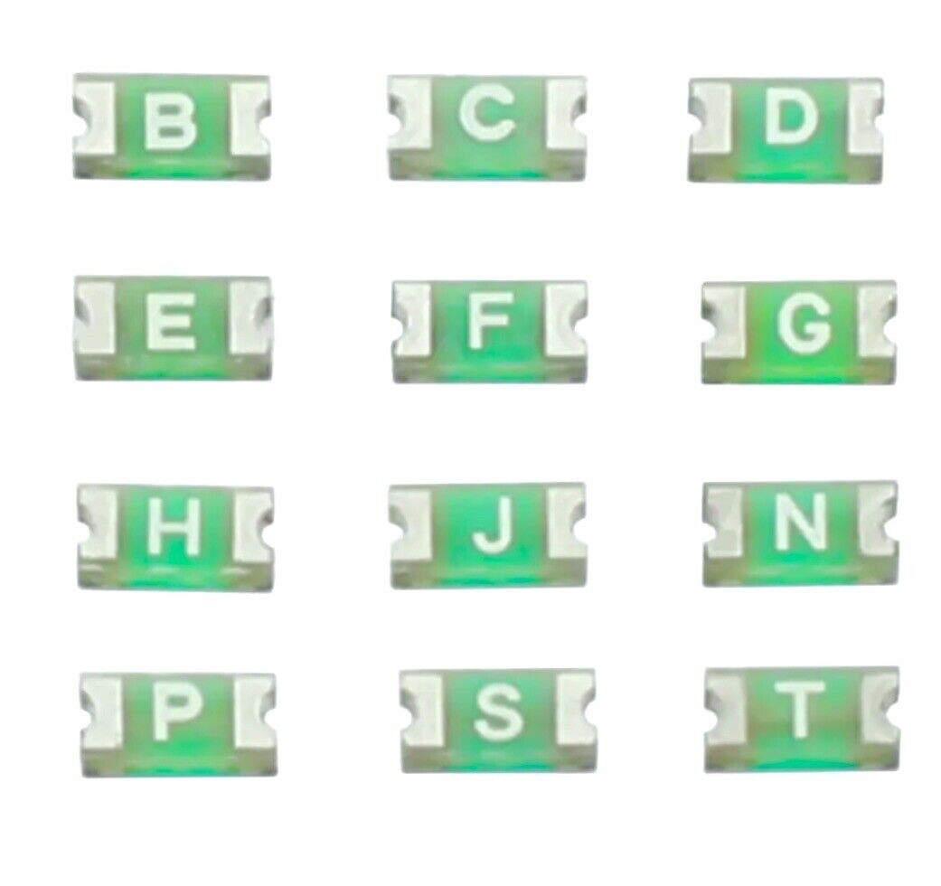 24PCS 1206 SMD Littelfuse Kit 12 Value 32V-125V One Time Use 437 Series 0.125-5A