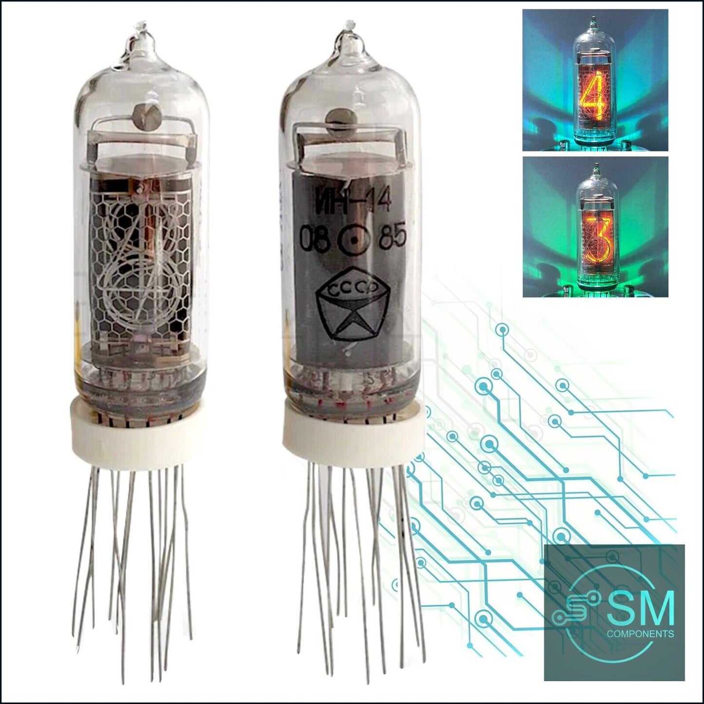 1 X NOS IN14 IN-14 Gazotron Nixie Tube OTK Marking Matching Date New Old Stock