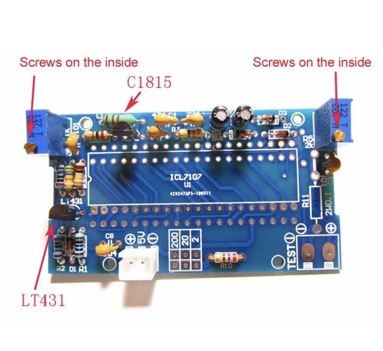 ICL7107 DIY 0-200V Digital Voltmeter Soldering Project DIY Module DC 5V Ammeter