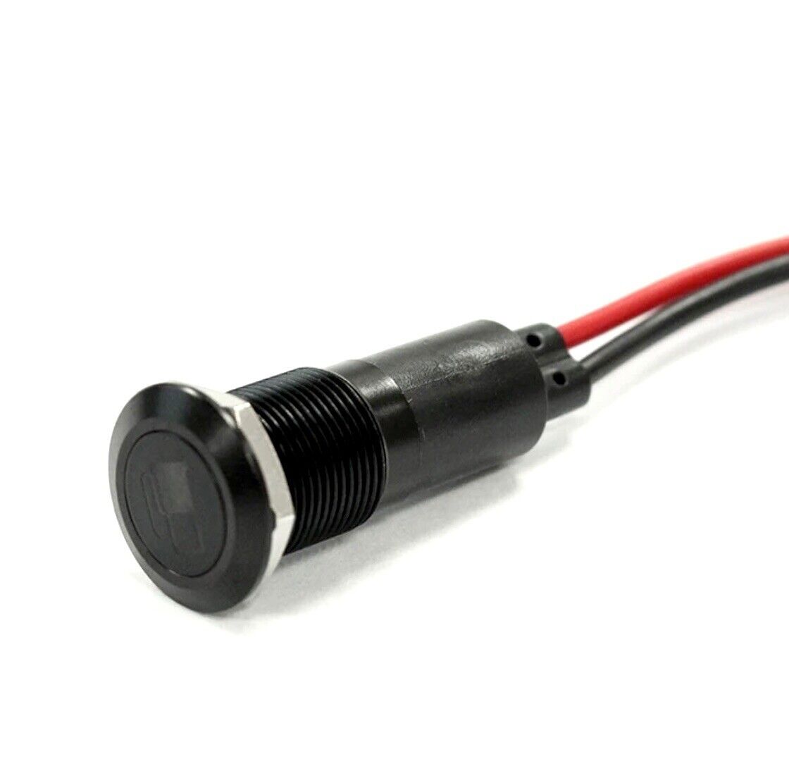 14mm RED HAZARD WARNING LED Dash Panel Pilot Light Indicator Lamp Car 12V-36V