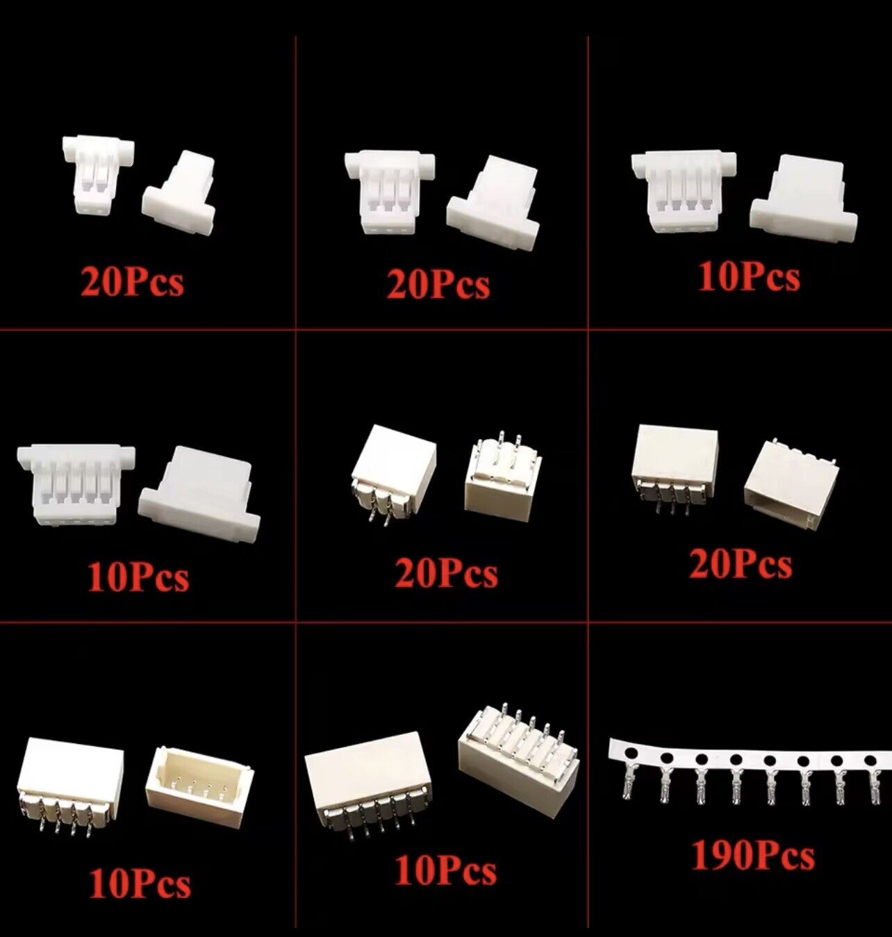 60 Sets SMD JST 1.0mm SH1.0mm 2-3-4-5 Pin Micro Connector Quadcopter Electronic