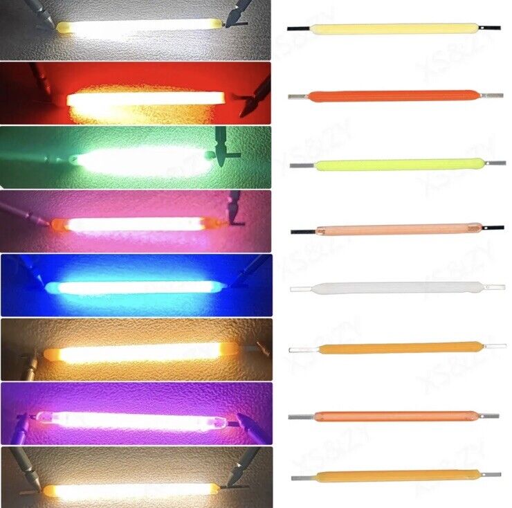 10Pcs DC 3V 100mA LED 40mm PURPLE Silicone Filament Led Light Emitting Diodes