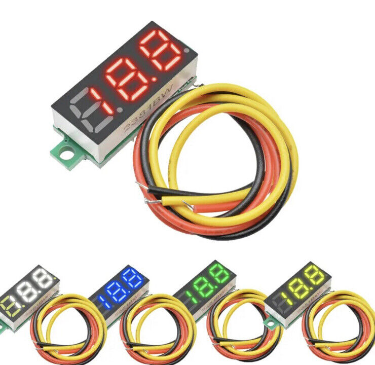 0.28”/0.36” Digital DC Voltage Meter LED Voltage Display Three Wire DC0-100V