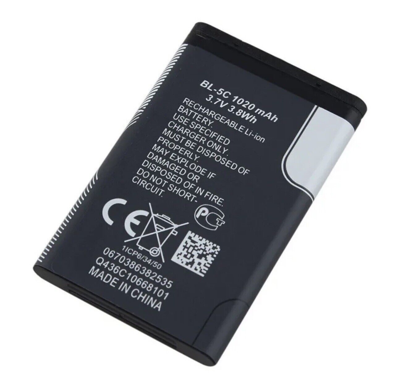 1PC BL-5C Nokia N-91 3230 6230 Lithium Phone 3.7V 1020mAh rechargeable battery
