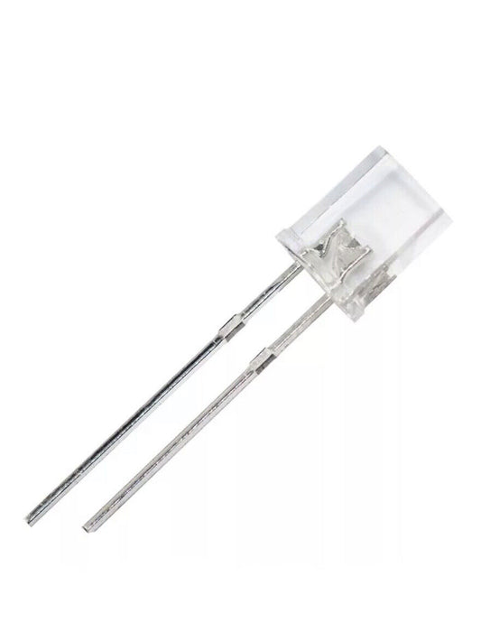 100pcs 2x5x7mm COOL WHITE Clear Resin Square Led Light Emitting Diode Arduino