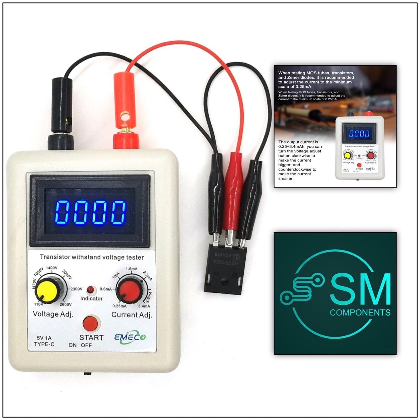 IGBT Test Unit Transistor Withstand Voltage Electric Transistor Rechargeable