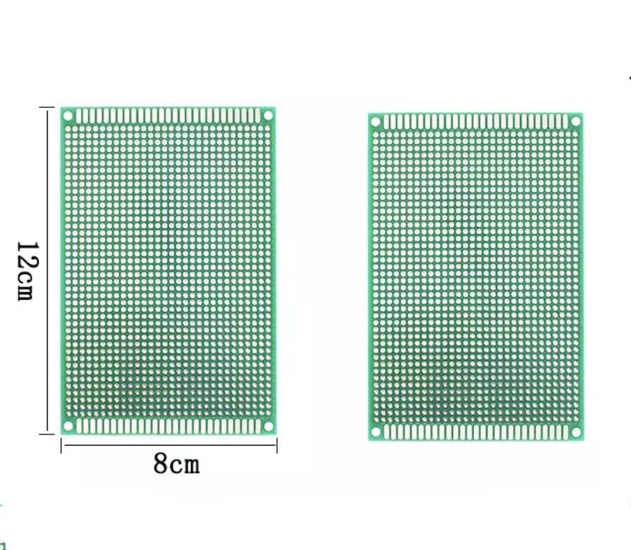 2PCS 80 X 120 Double Side FR4 Arduino Prototype Universal PCB Board Solder GREEN