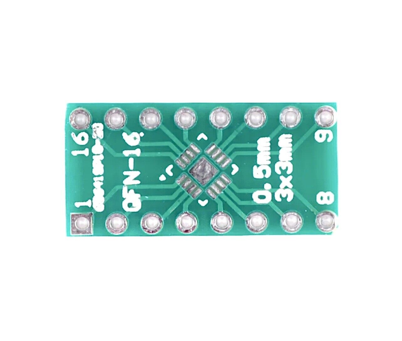 10PCS LGA16/QFN16 to DIP16 QFN 0.5mm to 2.54mm QFN16 Adapter to DIP Transfer PCB