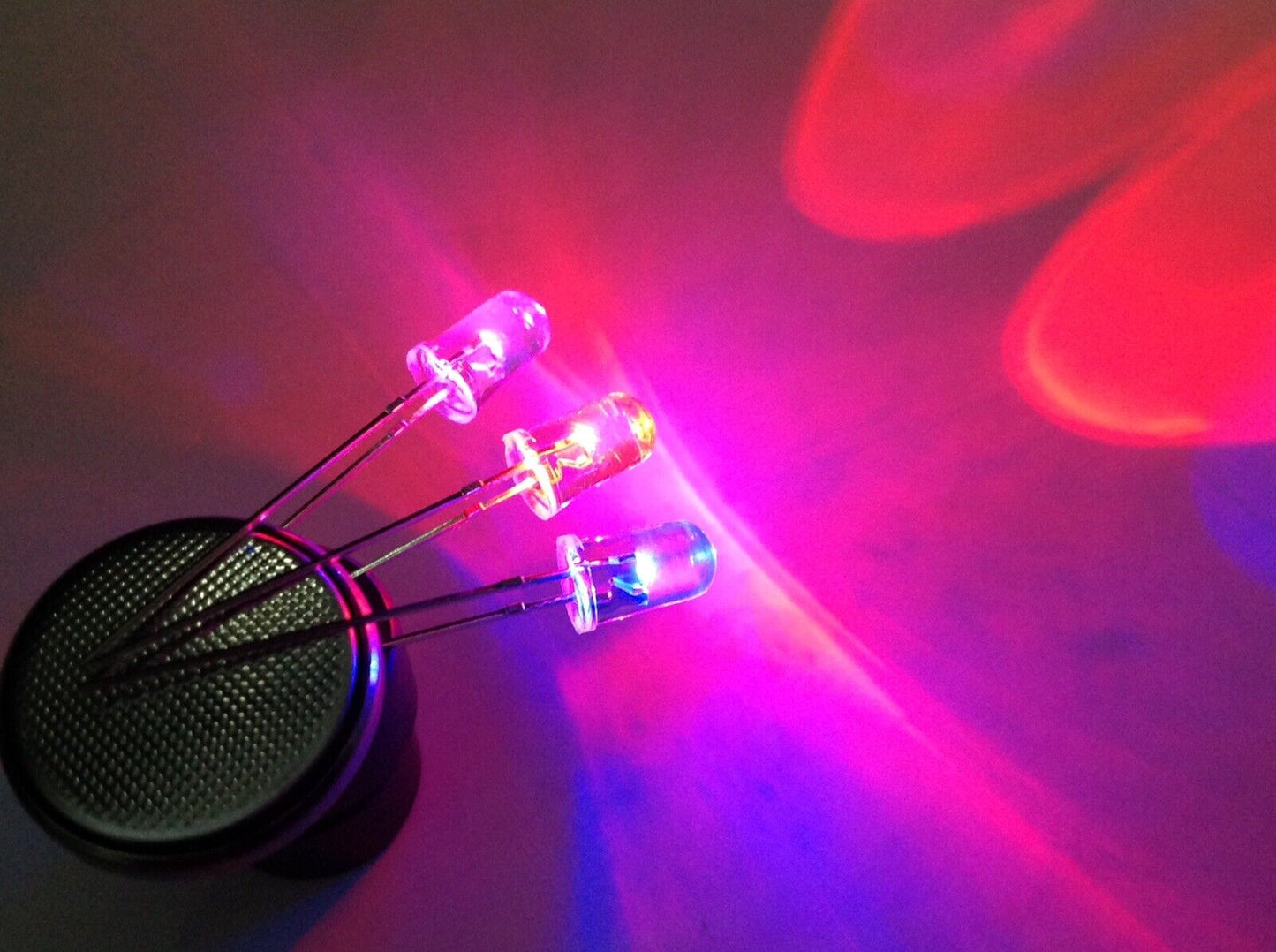 3MM Flashing Red Blue 1.0Hz LED Light Emitting Diode Round 200PCS Red-Blue Flash