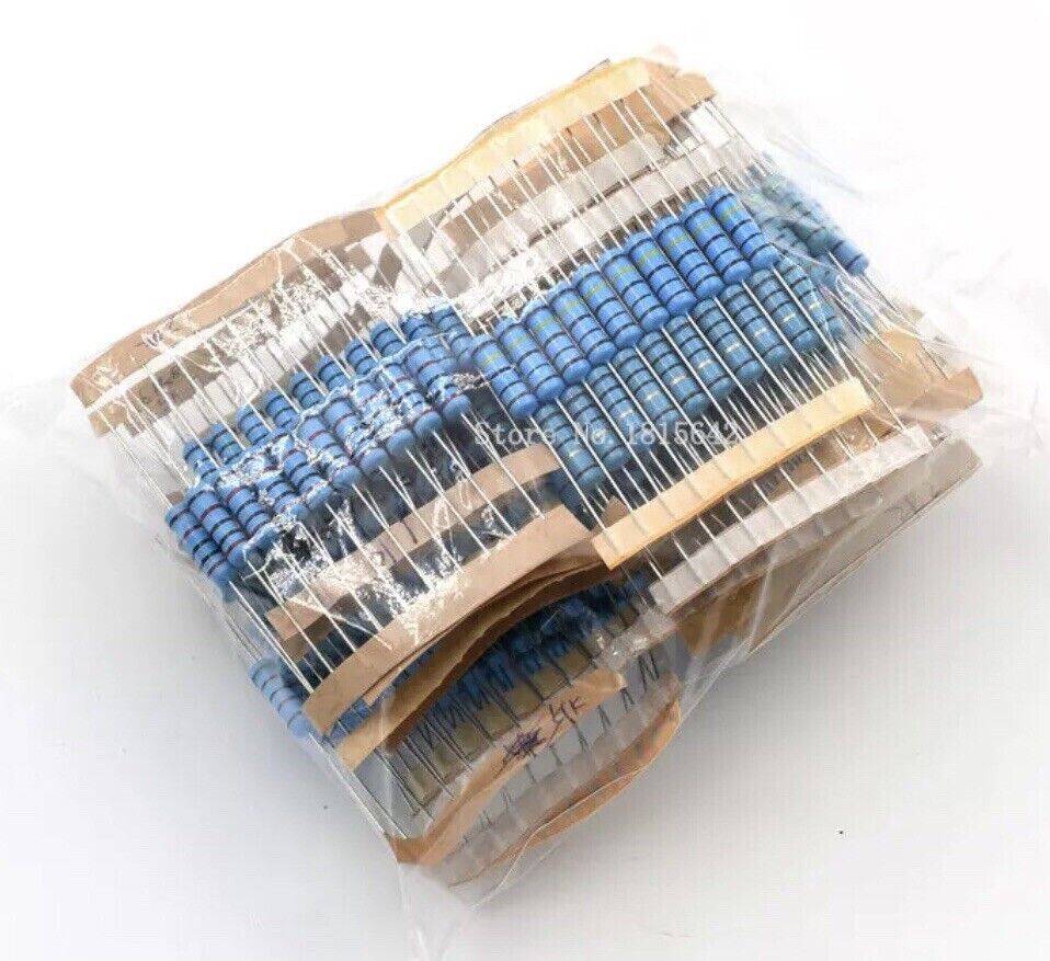 300PCS 2W 2 Watt Metal Oxide Film Resistor Axial Leads 10-1MOhm ±1% Tolerance