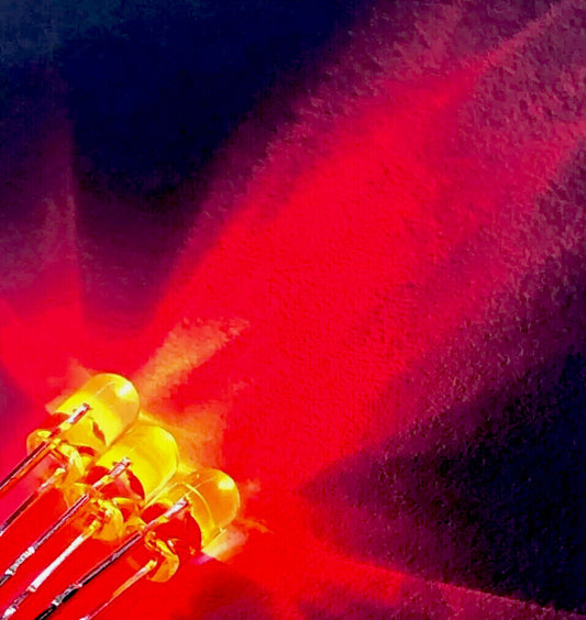 4MM RED LED Light Emitting DIY Led Diode Clear Round Head LED, WITH EDGE 625nm