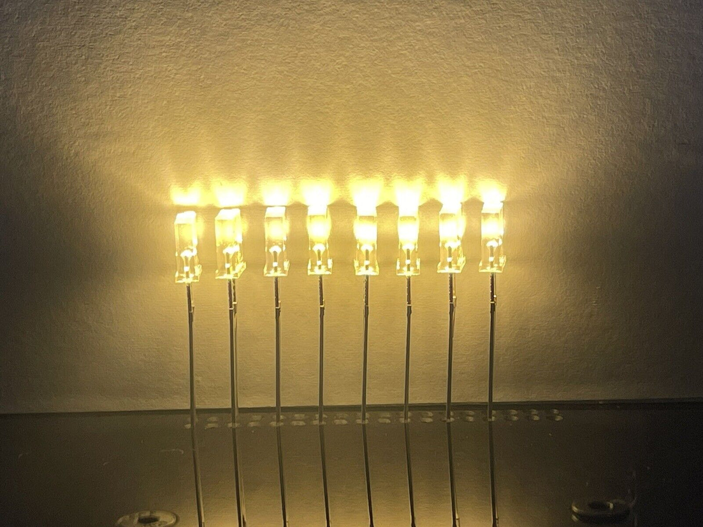 100pcs 2x5x7mm 257 Rectangular WARM WHITE Clear Resin Led Light Emitting Diode