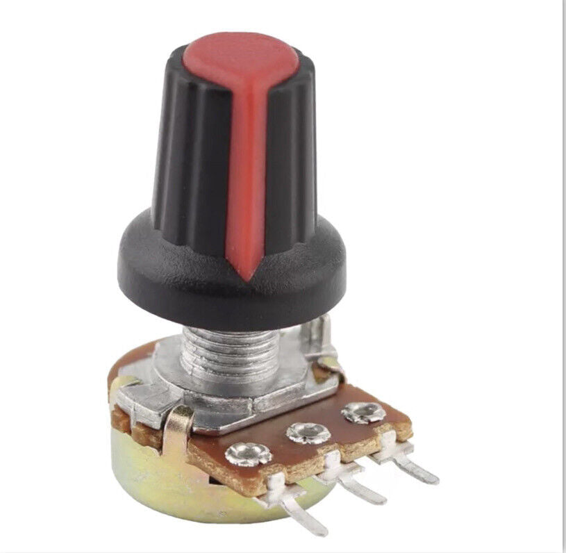 9PCS 9 Values WTH-148 Single 3 Pin Potentiometer Kit B1K-B1M With Nut & Knob