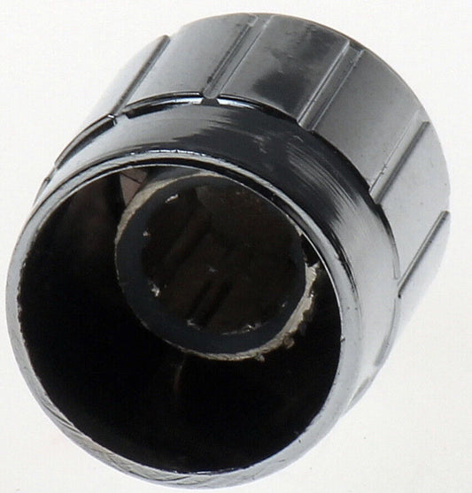 10pcs Silver Metallised Plastic Rotary Knob Suit 6mm Shaft Potentiometer 15x17mm