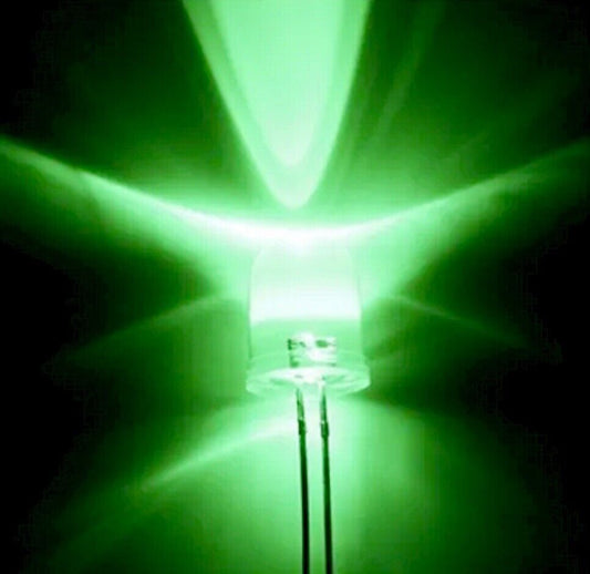50pcs 10mm F10 Green Clear Round LED Light Emitting Diode Super Bright LED 520nm