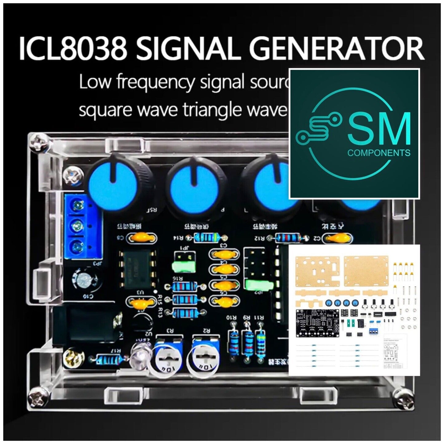 ICL8038 Signal Generator Square Wave Multi-Function 5~400kHz Adjustable DIY Kit