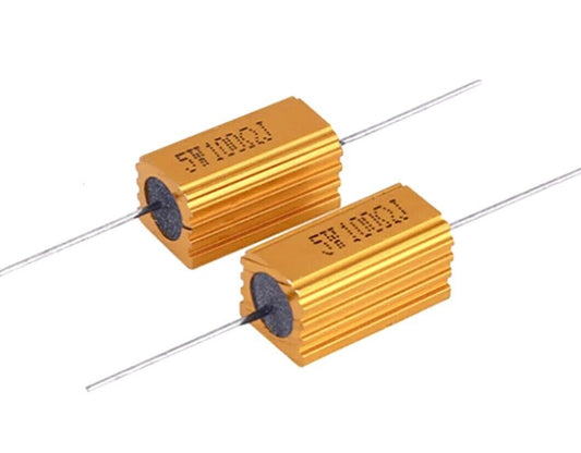 1PC Aluminium Case RX24 Resistor 5W 0.1-50K Ω Wirewound Power Resistor DIY Amps