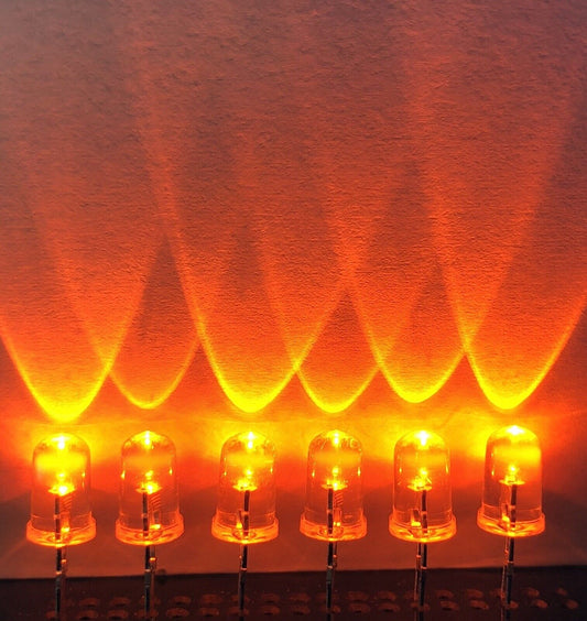 5mm 100pcs Orange LED Flicker Flame Diodes DIY Candle Light Emitting Diodes