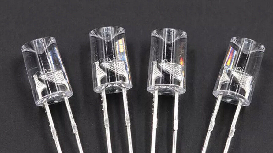 5mmLED Light Emitting Diode RGB SLOW flash 100pcs F5 CLEAR Flat Concave
