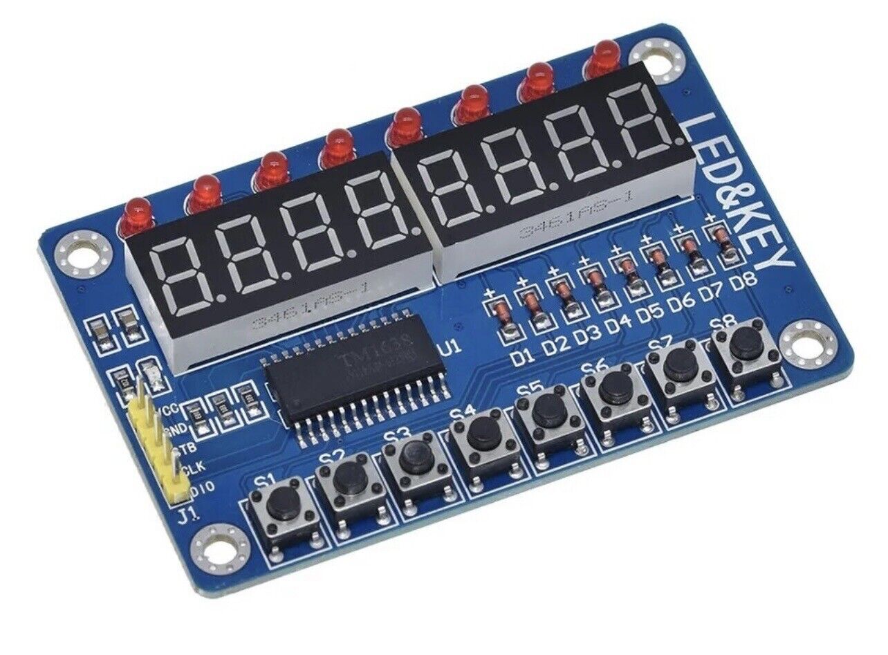 8-Bit LED Digital Tube 8/16 KeyS TM1638 Display module for AVR Arduino ARM