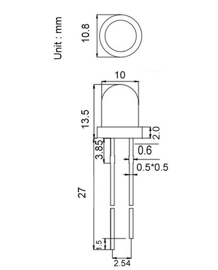 50pcs 8mm F8 UV Clear Round LED Light Emitting Diode Super Bright LED 395-405nm