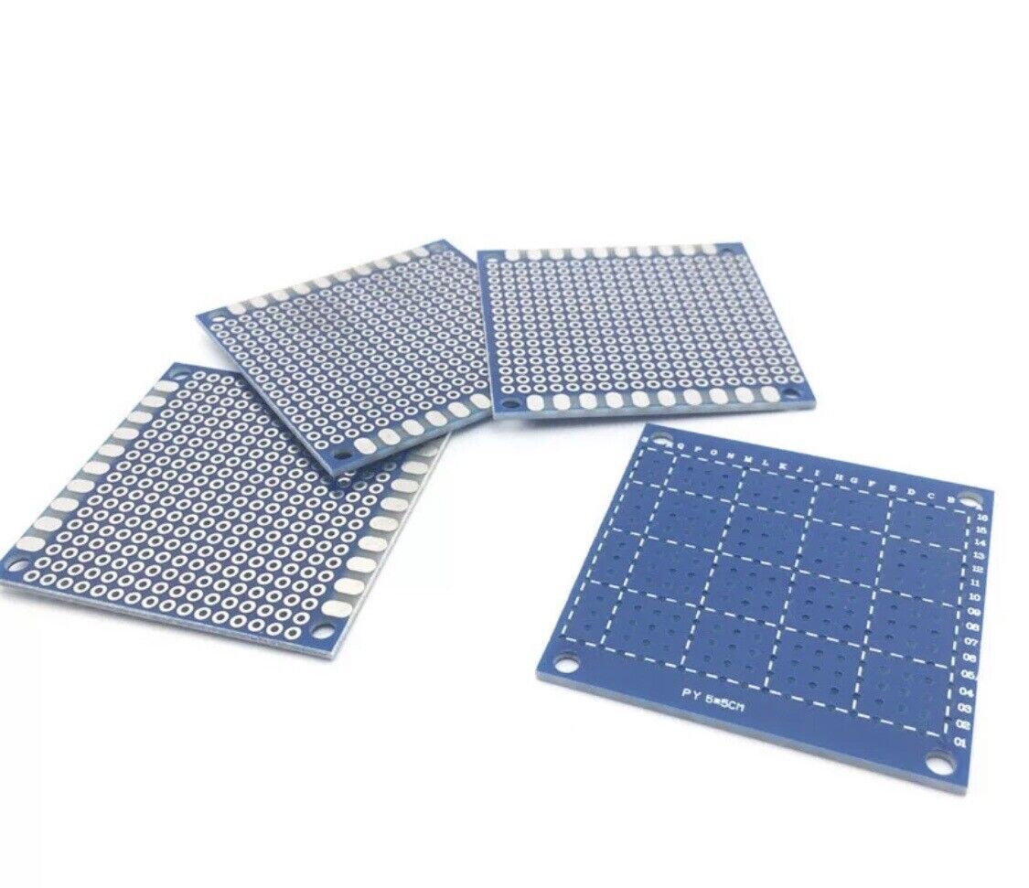 5PCS 5x5cm BLUE FR-4 Prototype Universal Circuit PCB Board Breadboard Sub Board