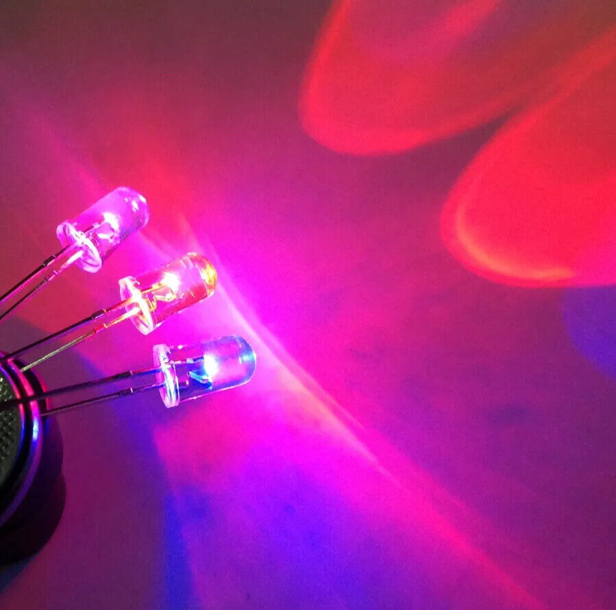 5mm Flashing Red Blue LED Light Emitting Diode Round 200PCS Red-Blue Flashing