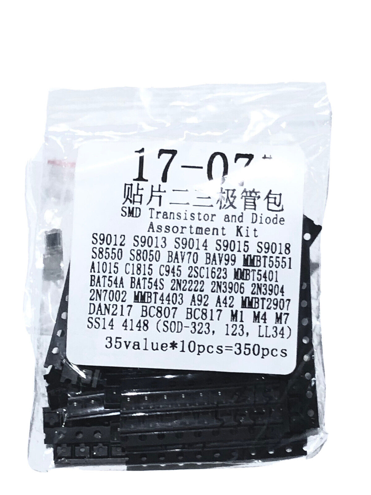 SMD-SMT 350PCS SOD-321 Transistor & SOD-323 Diode Assortment Kit 35 Values Diy