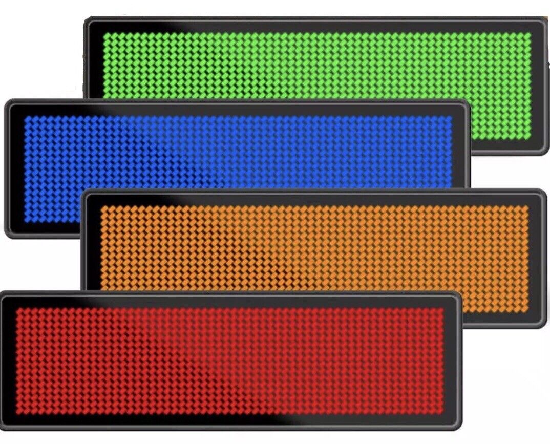 Rechargeable Red LED Scrolling Name Badge Tag Message Scrolling Blue Tooth Badge