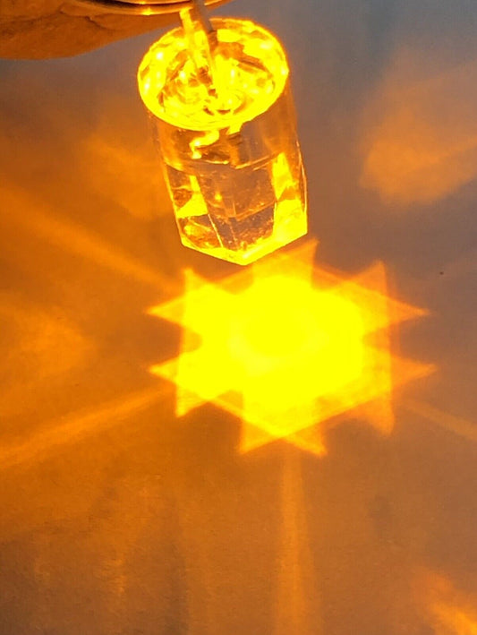 100PC 8mm DIP Clear HEXAGONAL YELLOW Led Light Emitting Diode DIY Electronics