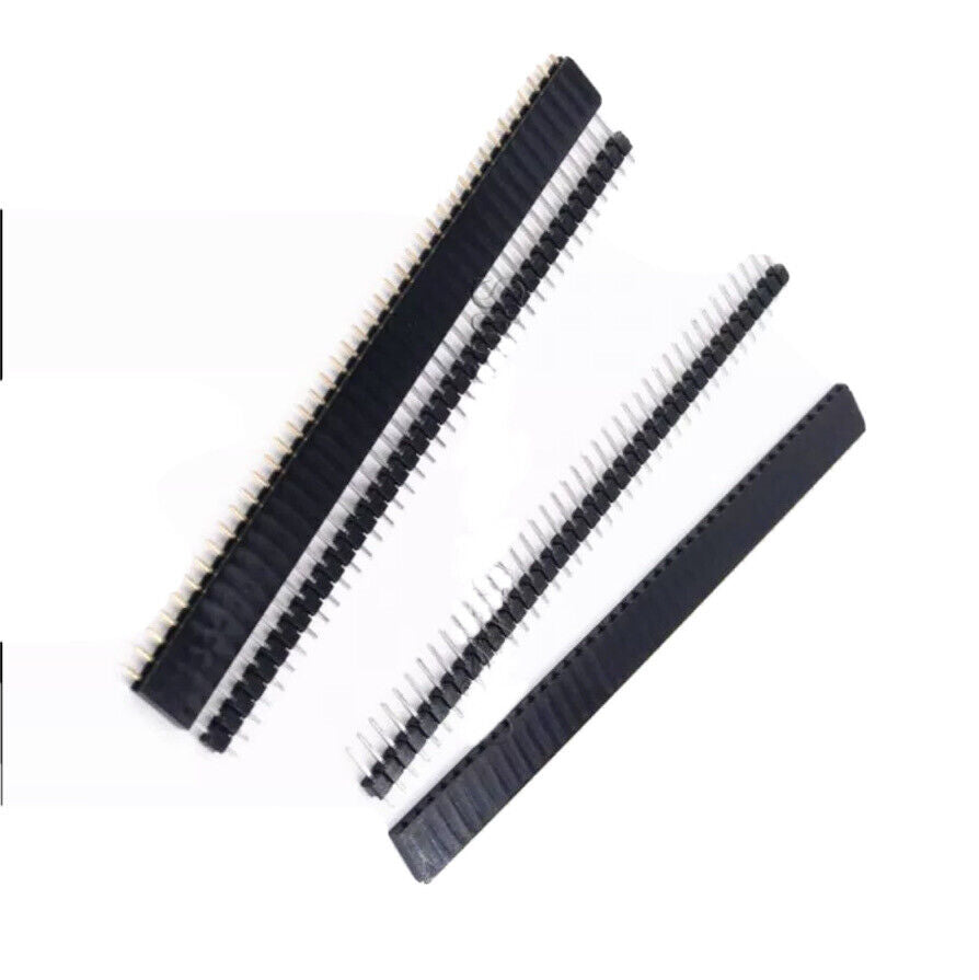 8pcs (4Pr) 40 Pin Socket 4 Arduino Single Row Header Male & Female 2.54mm Pitch