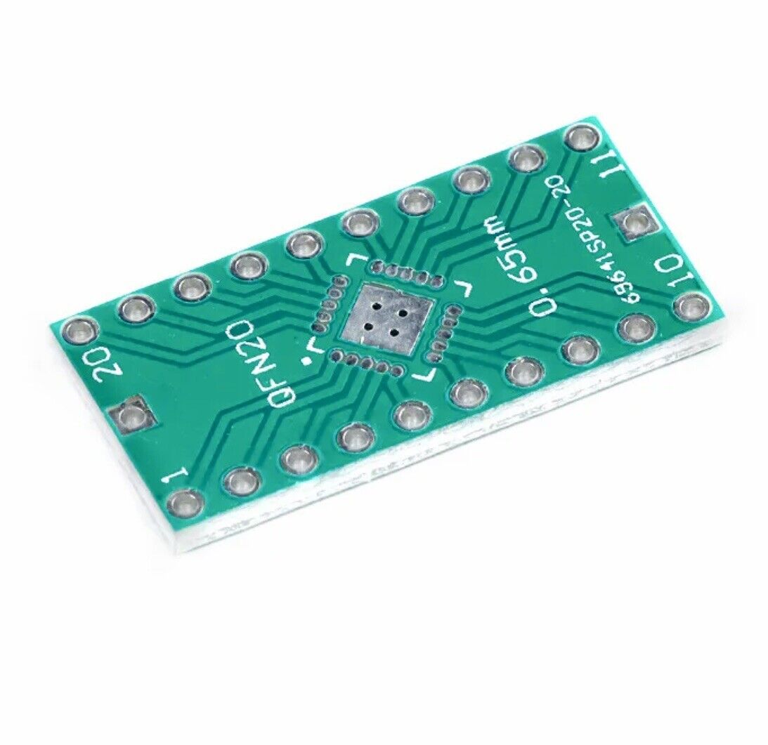 5PCS QFN20 to DIP20 QFN 0.5/0.65mm QFP-20 QFP20 LFCSP20 Adapter to DIP Transfer