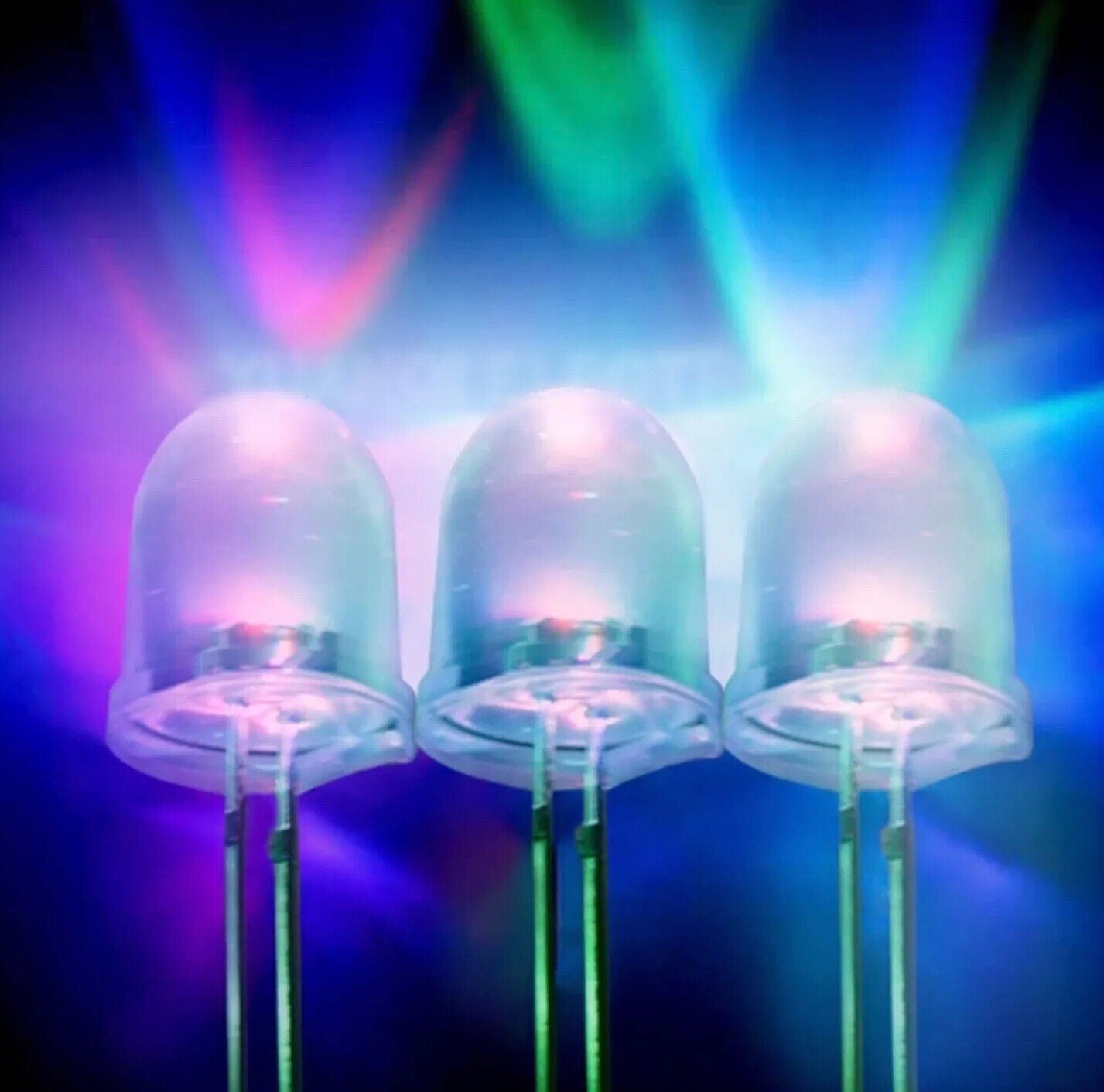 10pcs 10mm 12V Prewired 1.5Hz FLASHING Clear Top Leds All Colours Hobby DIY