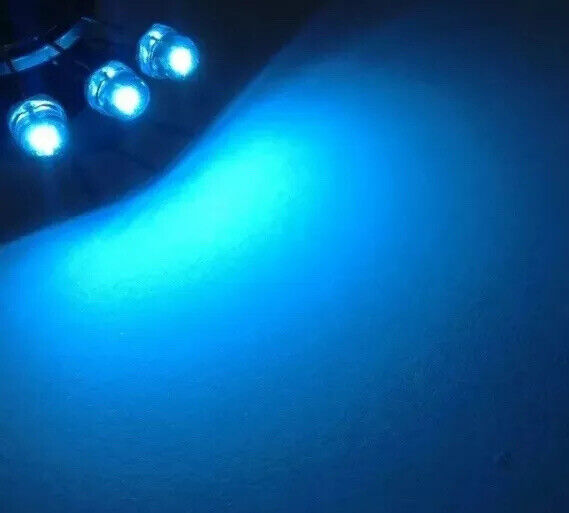 5mm Ice Blue Cyan Led Light Emitting Diode Straw Hat 100pcs Clear Top 490nm