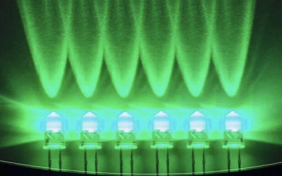 100pcs 5mm Flashing Blinking Green LED Light Emitting Diodes 1.5hz On Off