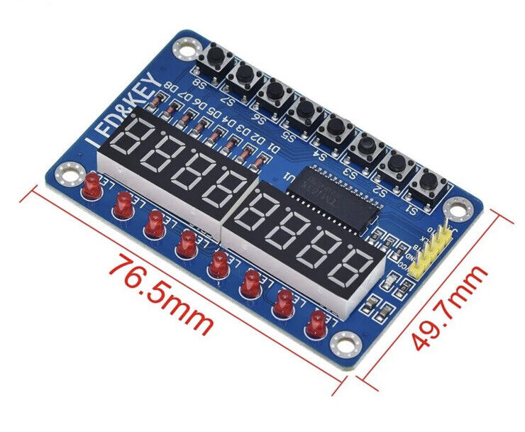 8-Bit LED Digital Tube 8/16 KeyS TM1638 Display module for AVR Arduino ARM