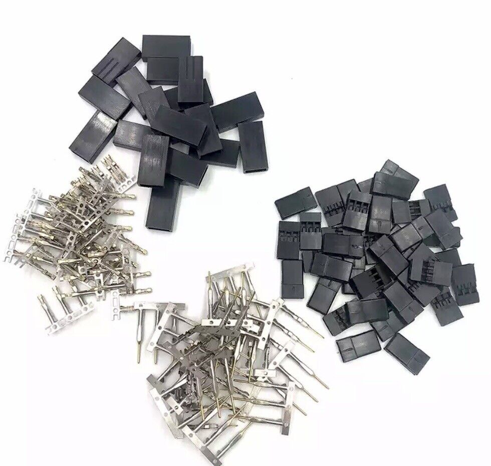 400pcs JR JST FUTABA 2/3 Pin Female Male Connector Kit Dupont 2.54mm RC Hobby